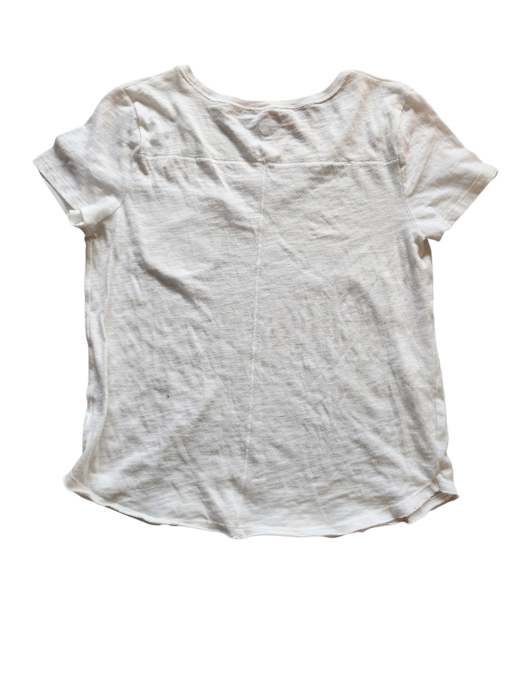 B2G1 FREE! SO White Scoop Neck Tee with Lace Pocket - Picture 2 of 2